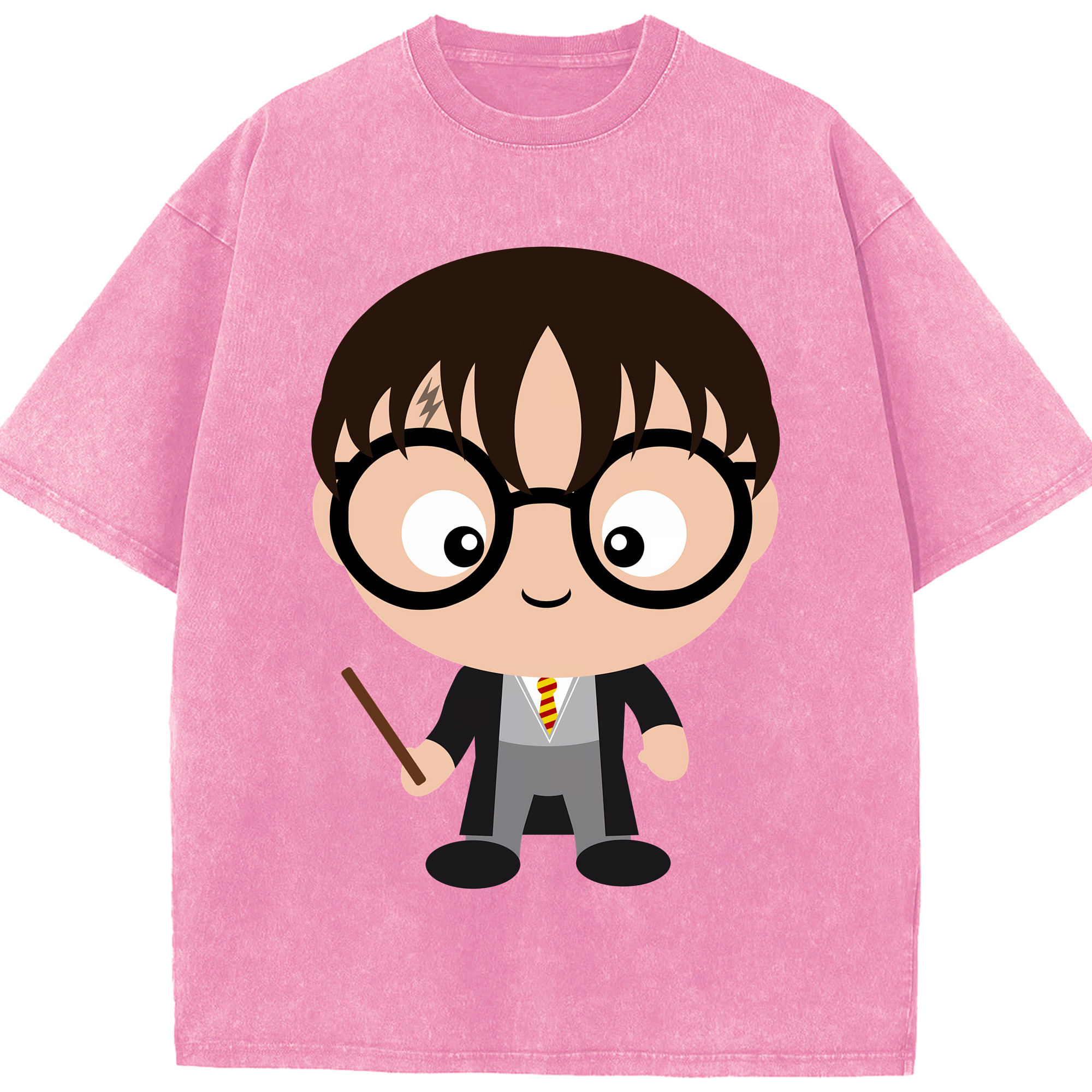 （画像用） Harry Potter ハリー・ポッターシリーズ 綿100% ヴィンテージ風 半袖Tシャツ（フロントプリント）
